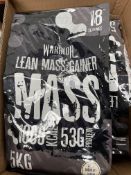 Four Warrior Mass Gainer - Lean Muscle & Weight Gain Protein, white chocolate, 5ltr (BB: 07/28).