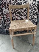 An as new Zara Home ash wood and seagrass chair.