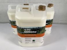 Three S-200 OilGone (Cleans oil spills on land and water), 5tr (although labels read 1ltr).