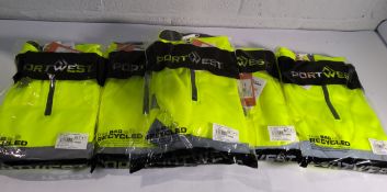 Five Port West Xenon rugby yellow hi vis sweatshirt size 5 x M.