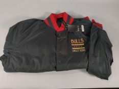 A new Nike NBA Chicargos Bulls City Edition Courtside grey/red basketbull jacket (size SP).