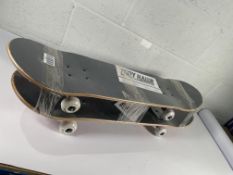 Two as new Tony Hawk 180+ Series Bird Logo Skateboards, 8 x 31.5