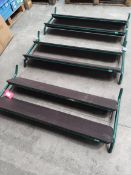 Three Arleigh two tred static caravan steps, tred size 1165mm x 240mm (items appear unused but do sh