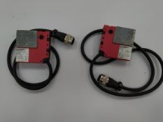 One as new pair of Euchner safety interlock switches. One left and one right. 103379. TQ1-1211G024-5