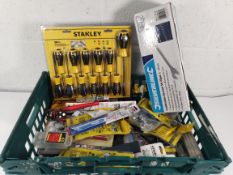 A quantity of assorted as new and pre-owned tools and accessories to include Stanley Surform, Ruko b