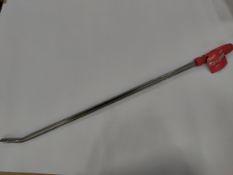 As new Milwaukee 4932480600 metal pry bar 1000mm with curved claw design.