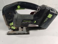 A pre-owned Festool 18v cordless jigsaw (PSBC 420 EB).