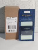 Twelve packs of Waterman ink fountain pen refill - 8 fountain pen cartridges per pack (S0712991).