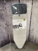 An as new Brabantia Ironing Board C, 124 x 45cm, with solid steam unit holder.