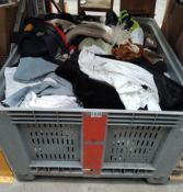 A quantity of assorted pre-owned clothing and related (stillage not included).
