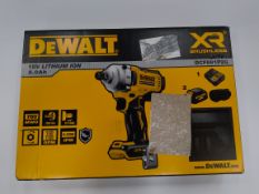 As new Dewalt DCF891P2G-QW XR brushless battery impact wrench blade with case, battery and charger 1