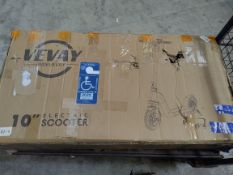 A pre-owned Vevay Q11 electric scooter with seat.