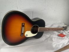 An as new Gretsch Jim Dandy Concert Acoustic Guitar, Rex Burst.