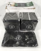 An as new GBox golf training aid - adult size, neoprene belt and two 6″ x 6″x 6″ boxes.