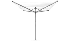 An as new Brabantia 50m Lift-O-Matic washing line with ground spike 31 13 21 (stock image).