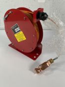 A Reelcraft GA3100 N Spring Retractable Grounding Reel, Cable Length 100ft.