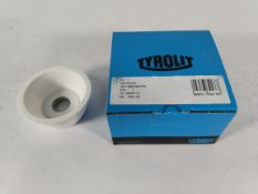 Fifty as new Tyrolit white abrasive taper cup grinding wheel 80 x 32 x 20 mm.
