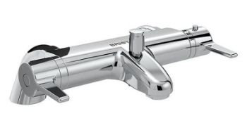 An as new Bristan design utility thermostatic bath/shower mixer - Chrome, slightly worn box. (DUL3 T