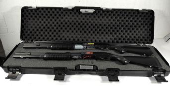 Two pre-owned Simway 3D Hunt simulator pump action shotgun (replicas) with 780/850 nm technology, s