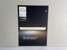 A Philips HUE Aurelle rectangle panel light, white ambiance, 1200 x 300 x 48mm.