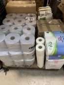 Assorted paper towels, blue roll and similar.