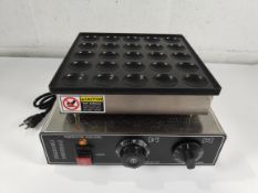 As new GDDGHS Electric Mini Pancake Maker, 950W, 110V. *UK adapter needed.