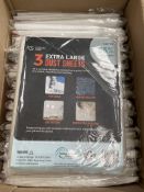 Nineteen as new Caelum Star Extra Large Dust Sheets (3 pack), 12' x 9' each (CS #010).