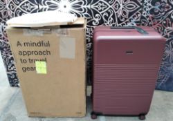 An as new Nortvi luggage bag, burgundy, 74 × 30 × 18.5cm, box opened (RBCL2).