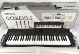A pre-owned Roland GO:KEYS 5 music creation digital keyboard with ZEN-Core sound engine, colour - gr
