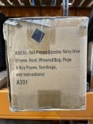 A boxed as new ASG30 Popup Gazebo, navy blue.