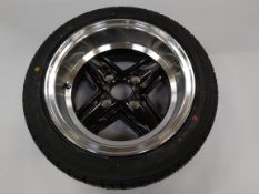 One as new Black Crow wheel model INT-R, size 18x8 PCD 5 x 160, ET 45, CB 65.1, in satin black. Yok