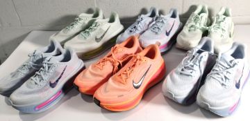 Six pairs of pre-owned Nike running trainers (1x UK10.5, 1x UK9.5, 1x UK9, 2x UK8 and 1x UK6.5).