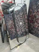 Three assorted full length mirrors in black.