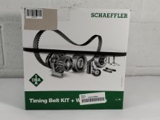 An as new Schaeffler Ina water pump and timing belt kit (REF: 530 0691 30).