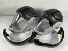 Two pre-owned 3M Versaflo M-400 Respiratory Helmets.