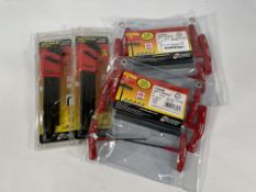 Two Bondhus, HTX60M 6PC 2-6MM T-Handle HEX, 13348 and two Bondhus, SDBLX9MXL Stubby Double Ballend H