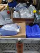 Assorted liquids and related items to include mould and mildew remover, disinfectant, stainless stee