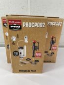 Five boxed as new Fluidmaster PROCP002 PRO Cistern Refurbishment Kits with dual flush valve and inle
