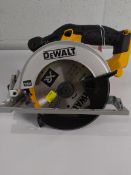 A pre-owned DeWalt DCS391 18v circular saw.