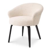 An as new Eichholtz Moretti Dining Chair, Bouclé Cream (stock image).