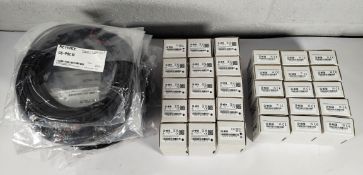 A quantity of as new Keyence related items - fifthteen safety interlocking switches (GS-M51N) fiftht