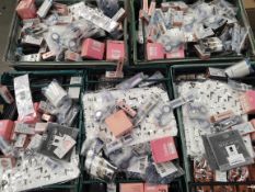 Fifteen crates of assorted hair, beauty and related products. Crates not included