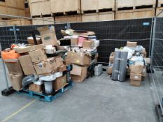 Three pallets of assorted industrial, commecerial and related goods.