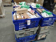 Fifteen crates of assorted commercial, industrial and more. *Crates not included.