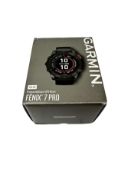 As new Garmin Fenix 7 Pro Solar GPS Watch in Slate Grey with Black band (EAN: 753759317713).