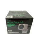 Two as new Wyze Cam OG Indoor/Outdoor 1080p Smart Home Security Cameras with Color Night Vision in W