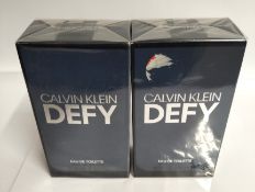 Two as new Calvin Klein - Defy eau de toilette 200ml, sealed boxes.