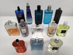 Thirty seven Davidoff and David Beckham perfumes/testers and related (please note: bottles may have