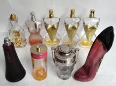 Forty five perfumes/testers and related to include Chanel, Jimmy Choo, Prada, Boss, Paco Rabanne and