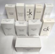 Forty six Calvin Klein perfumes/testers and related (please note: bottles may have been used/packagi